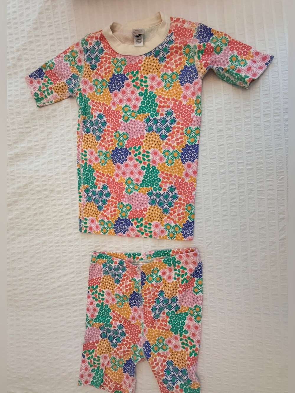 Hanna Andersson Short Sleeve Girls Pajama Set. Size:12/150 cm
